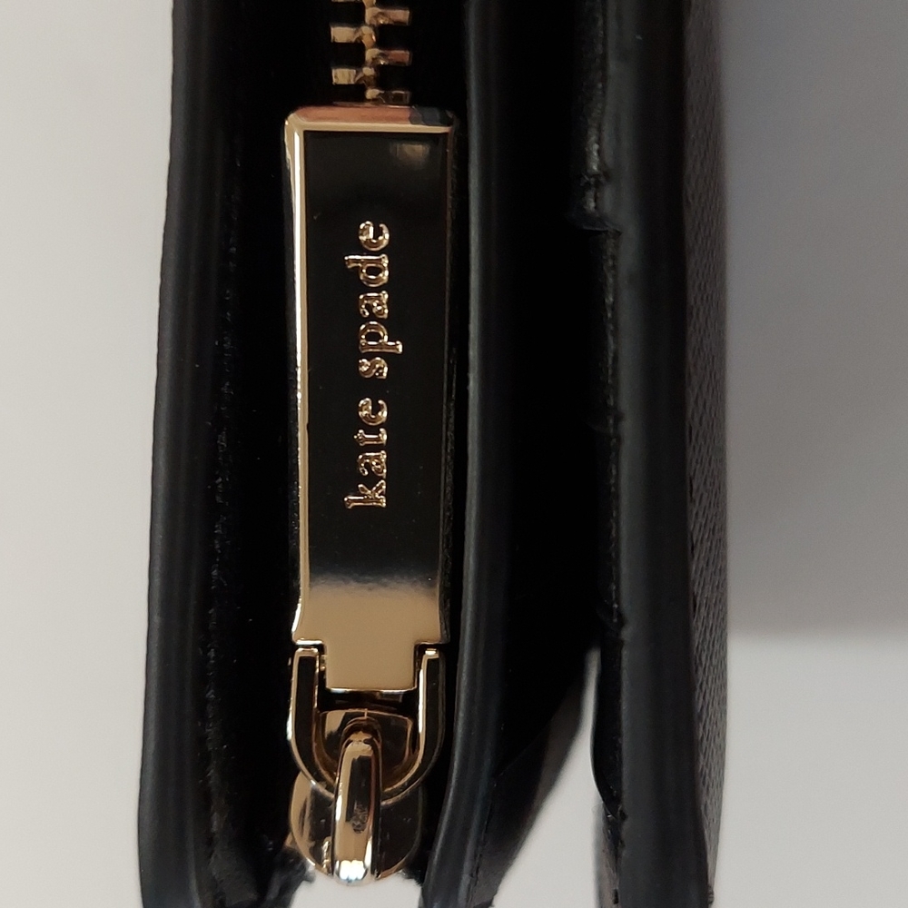 NWT Kate Spade NY Staci ifold Wallet Saffiano Leather Black - Picture 3 of 13